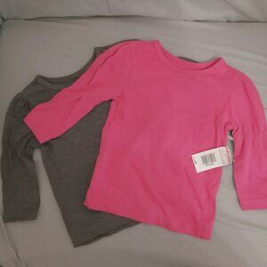 Two Baby Girl Long-Sleeves, NWT